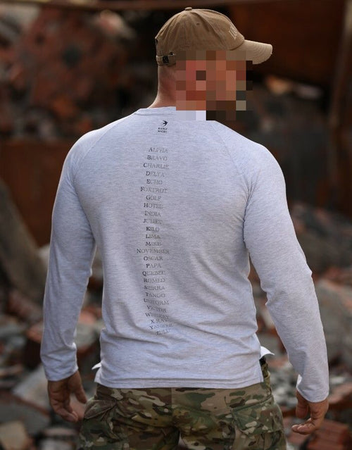Long sleeve ALPHABET grey heather