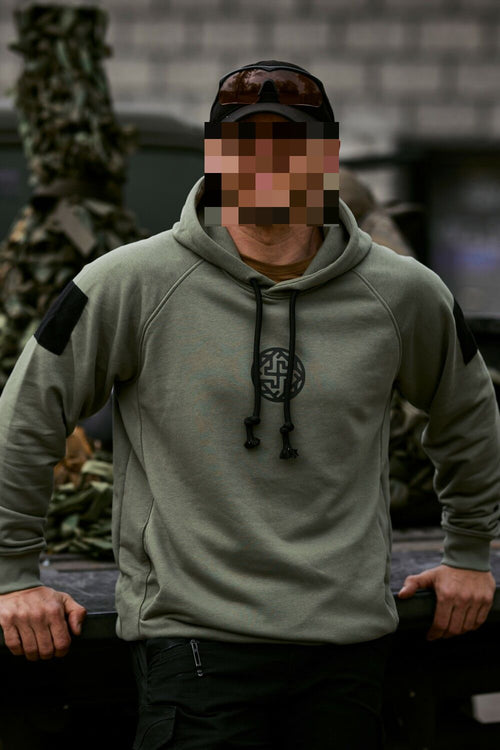 Hoodie Runic Idea olive
