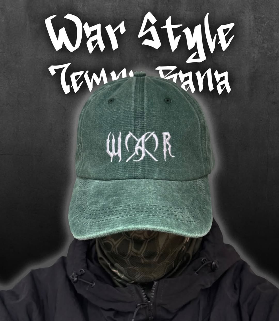 Cap «War» green by Temna Rana
