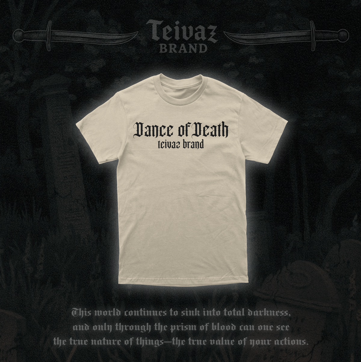 T-shirt «Dance of Death» beige oversize