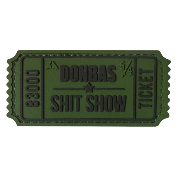 Patch TICKET DONBAS SHIT SHOW OLIVE/BLACK A.T.A.K.A. X SANCHI