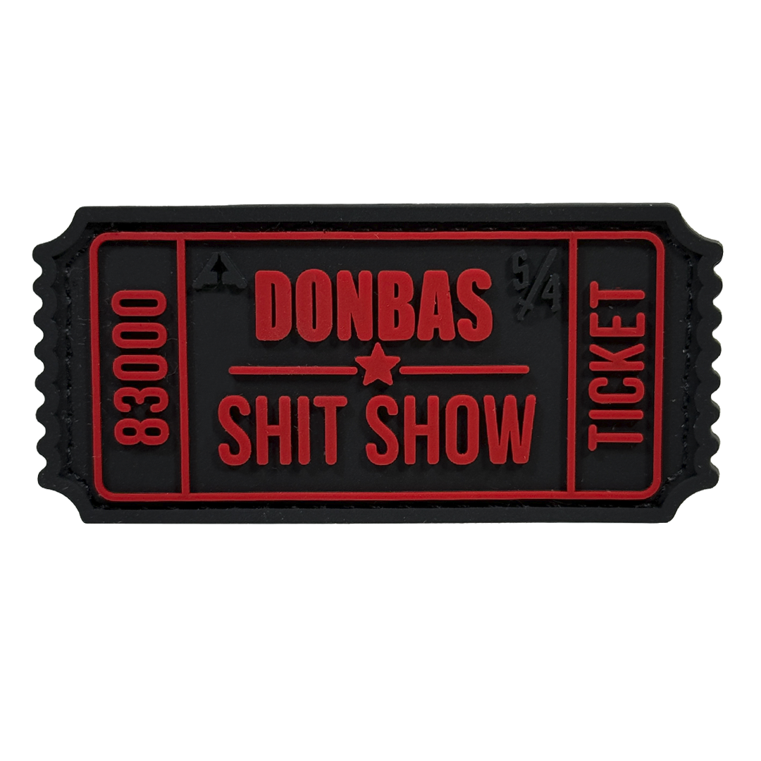 Patch "TICKET DONBAS SHIT SHOW V2" BLACK/RED