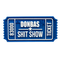 Patch "TICKET DONBAS SHIT SHOW V2" BLUE/WHITE