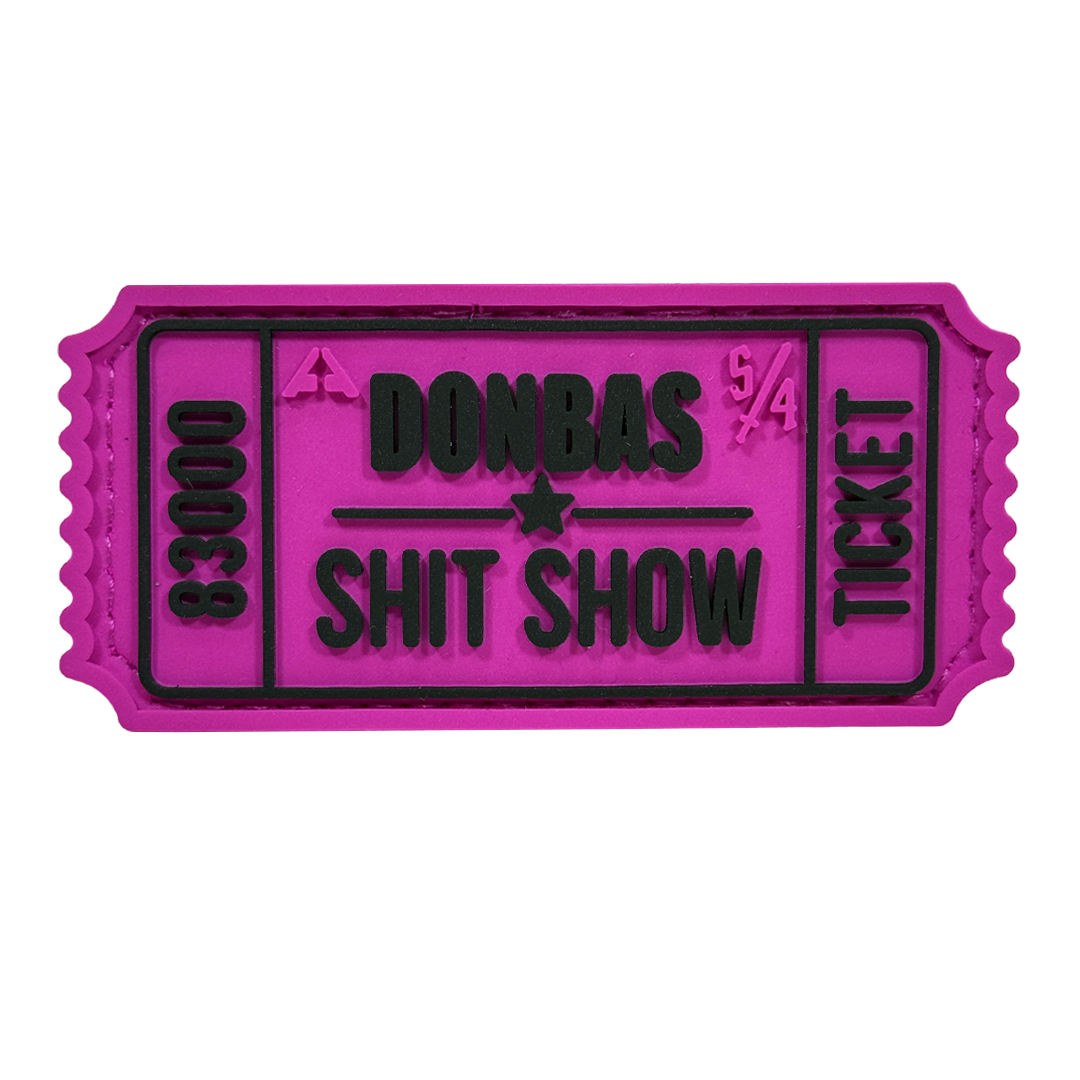 Patch "TICKET DONBAS SHIT SHOW V2" PINK/BLACK
