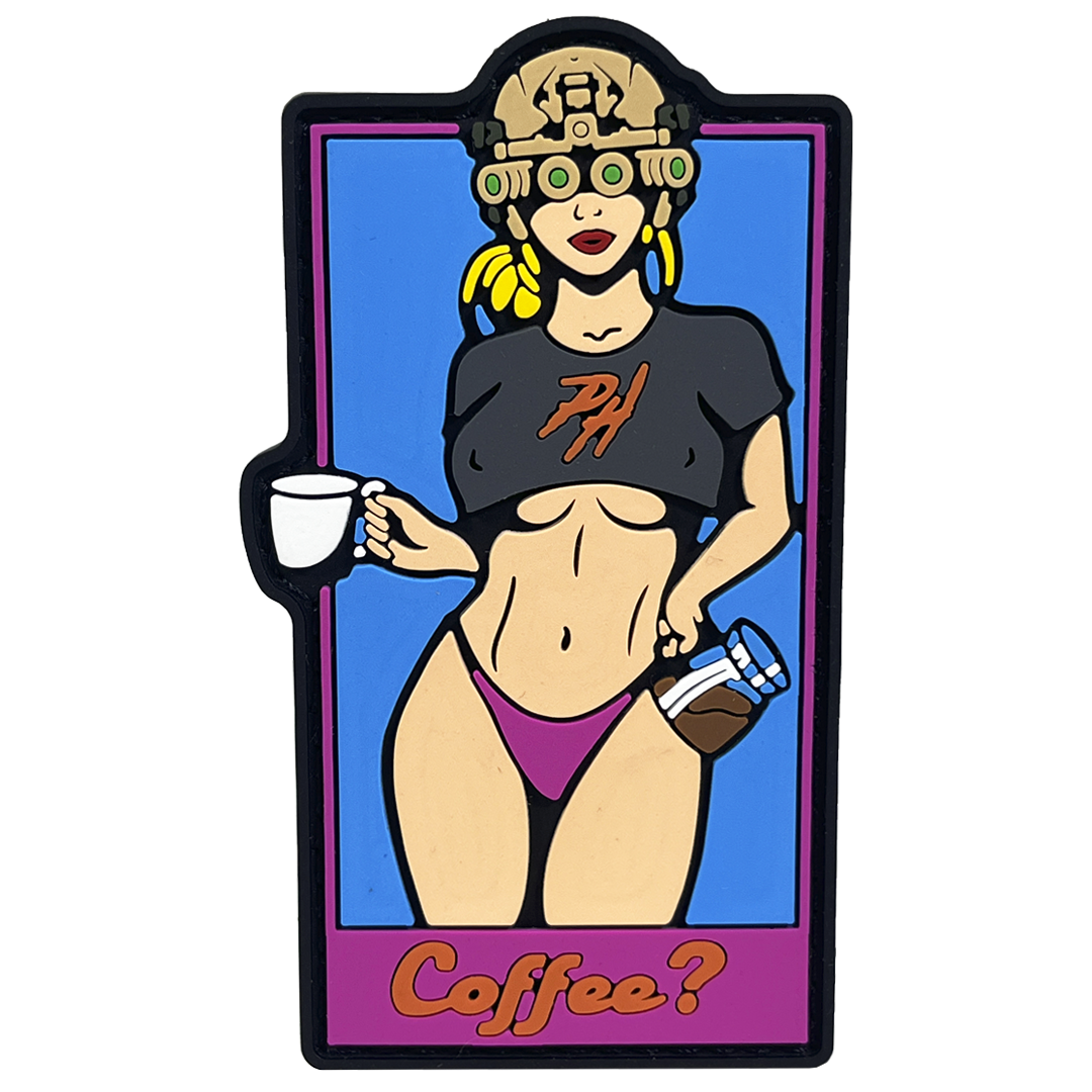 Patch "COFFEE?" BLUE
