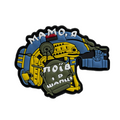 Patch "MOM I ATE AND IN A HAT" blue-yellow