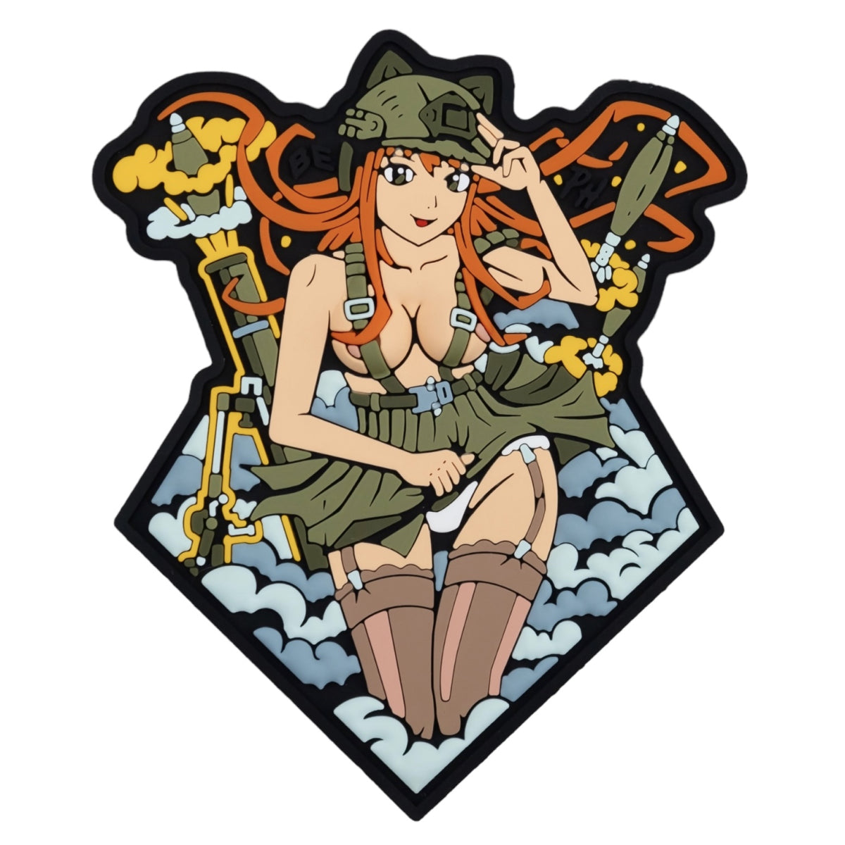 PVC patch "ANIME GIRL" orange