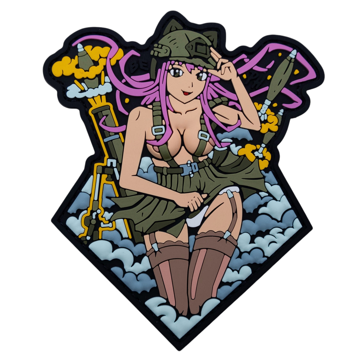 PVC patch "ANIME GIRL" pink