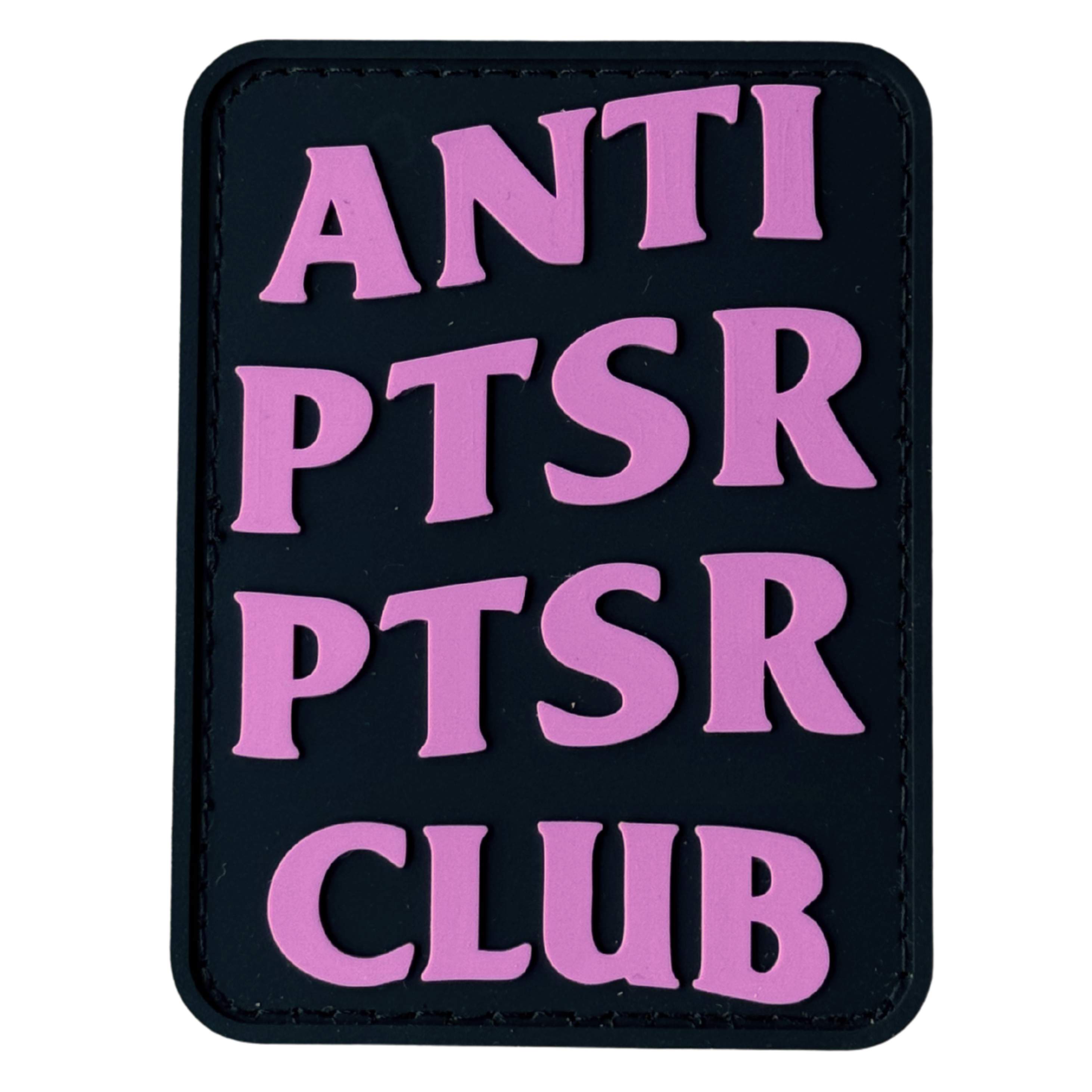 PVC patch «ANTI PTSR» pink