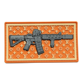 PVC patch «AR on Louis Vuitton background» orange