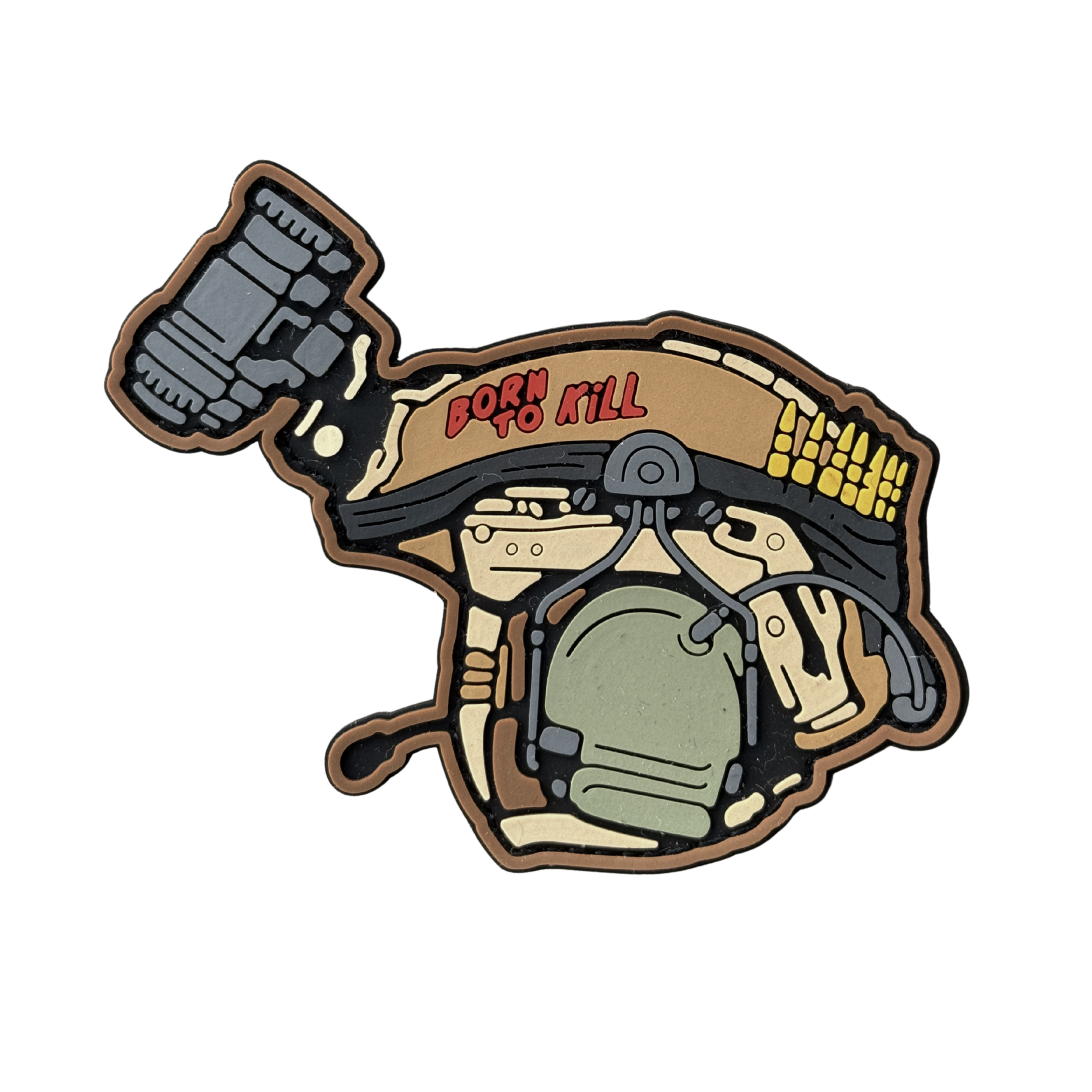 PVC patch «BORN TO KILL» coyote