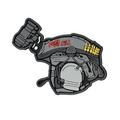 PVC patch «BORN TO KILL» gray