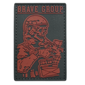 PVC patch «BRAVE GROUP» red