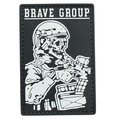 PVC patch «BRAVE GROUP» black-white