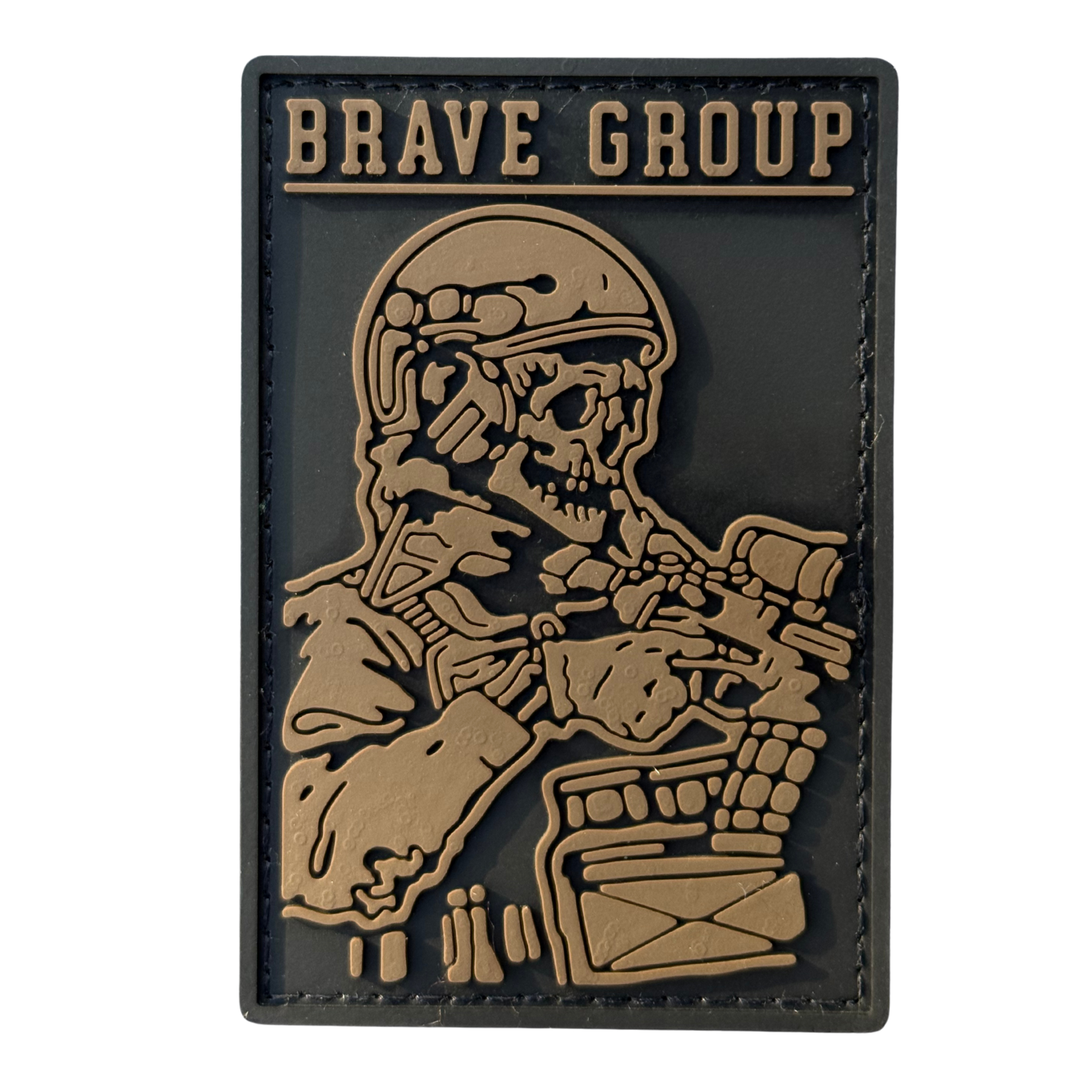 PVC patch «BRAVE GROUP» coyote