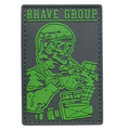 PVC patch «BRAVE GROUP» olive