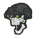 PVC Patch "SKULL WITH PNB IN HELMET"