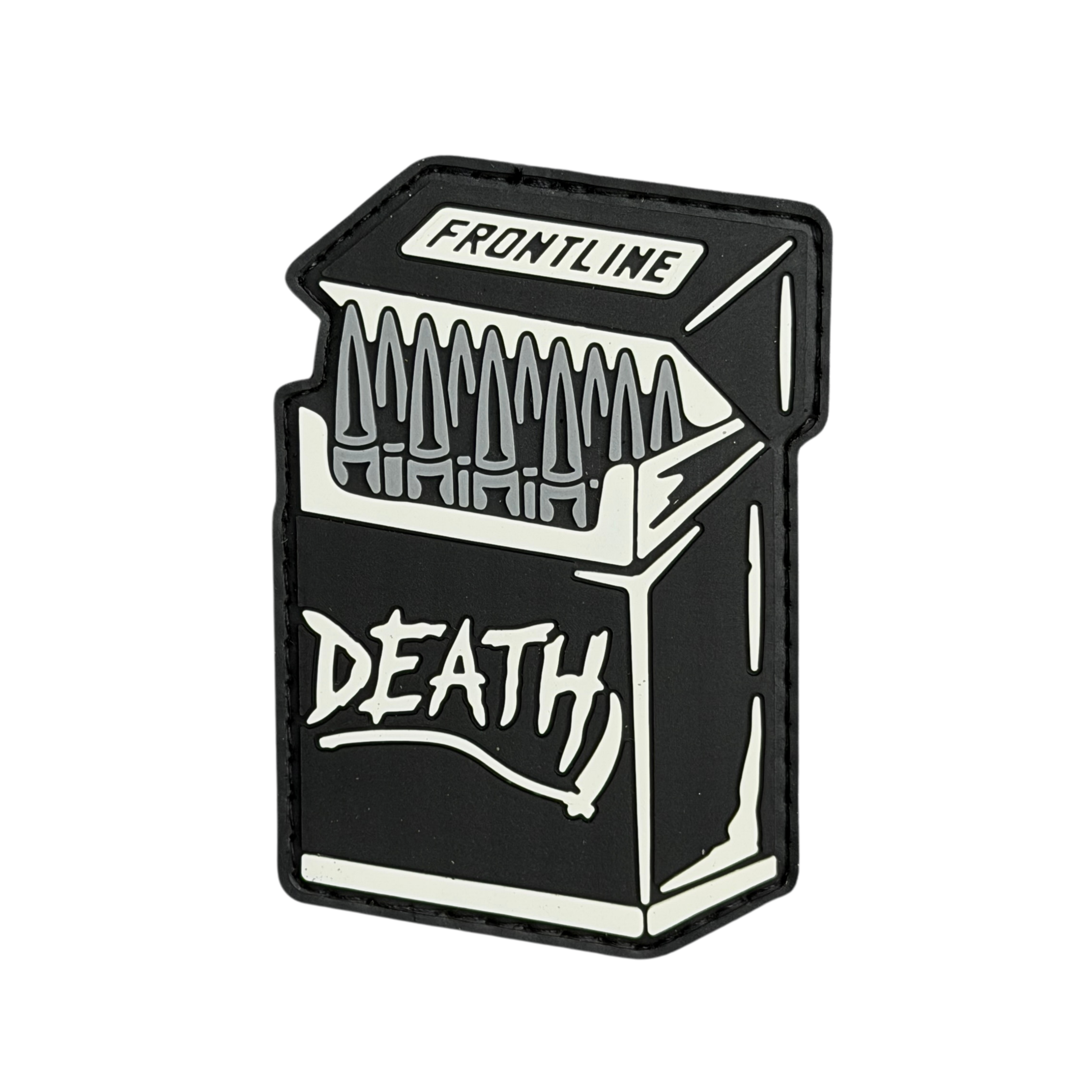 PVC Patch «DEATH CIGARETTES FRONTLINE» black