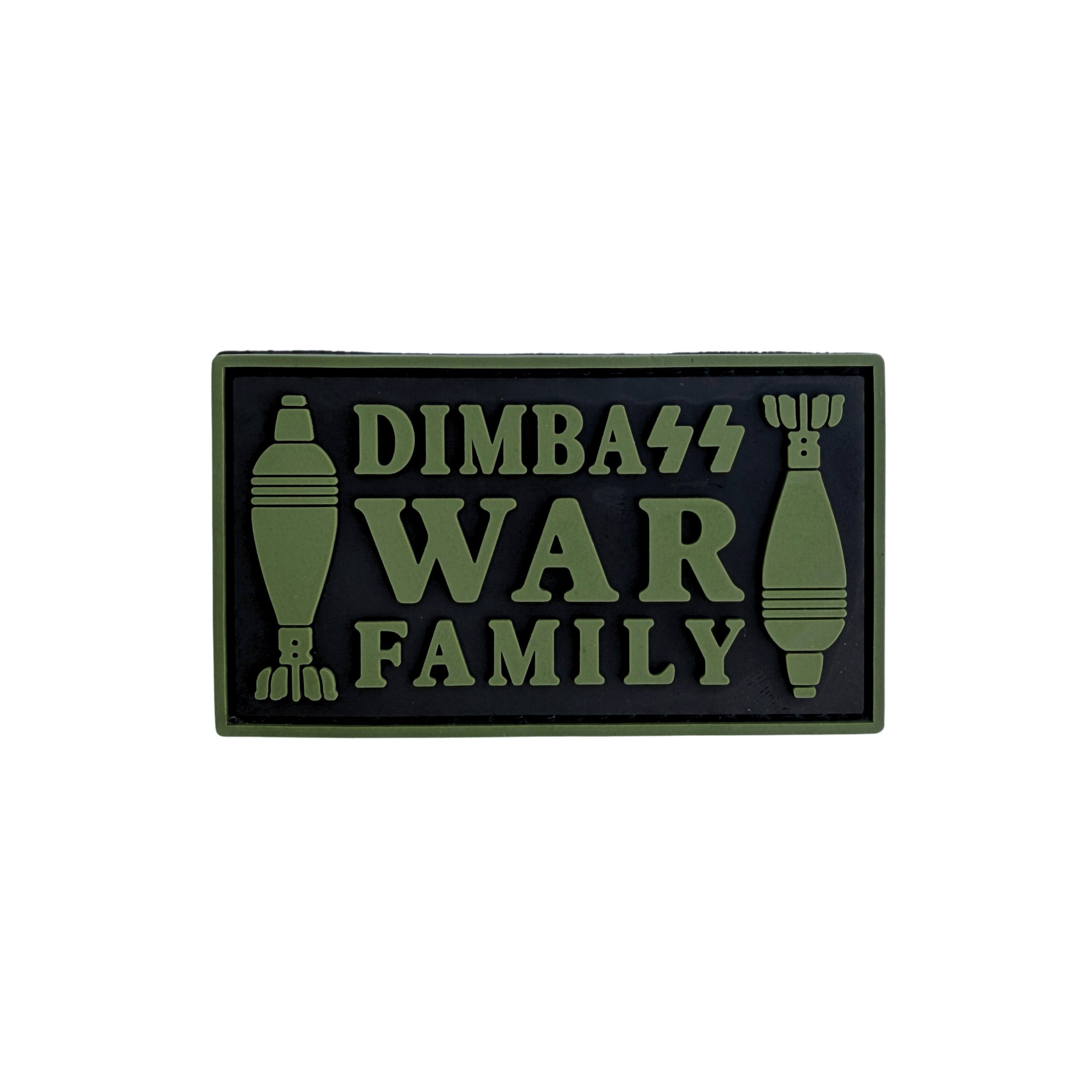 PVC Patch «DIMBASS WAR FAMILY (with mines)» olive