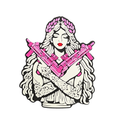 PVC patch «Athena Girl» pink