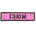 PVC patch «ROAD SIGN IZIUM» pink