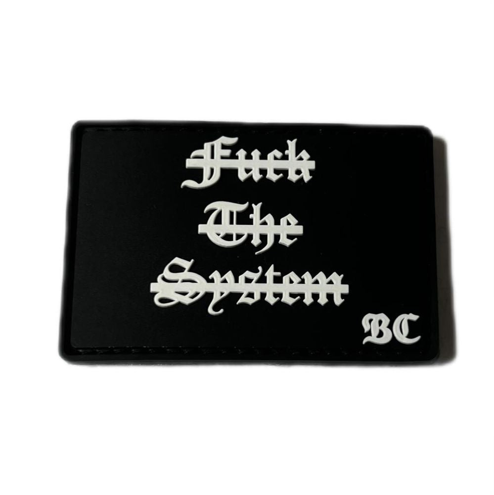 PVC patch "FUCK THE SYSTEM" black/white