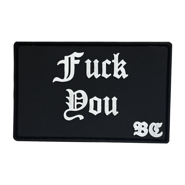 PVC patch "FUCK YOU" black/white