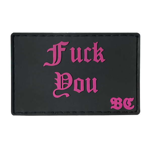 PVC patch "FUCK YOU" pink