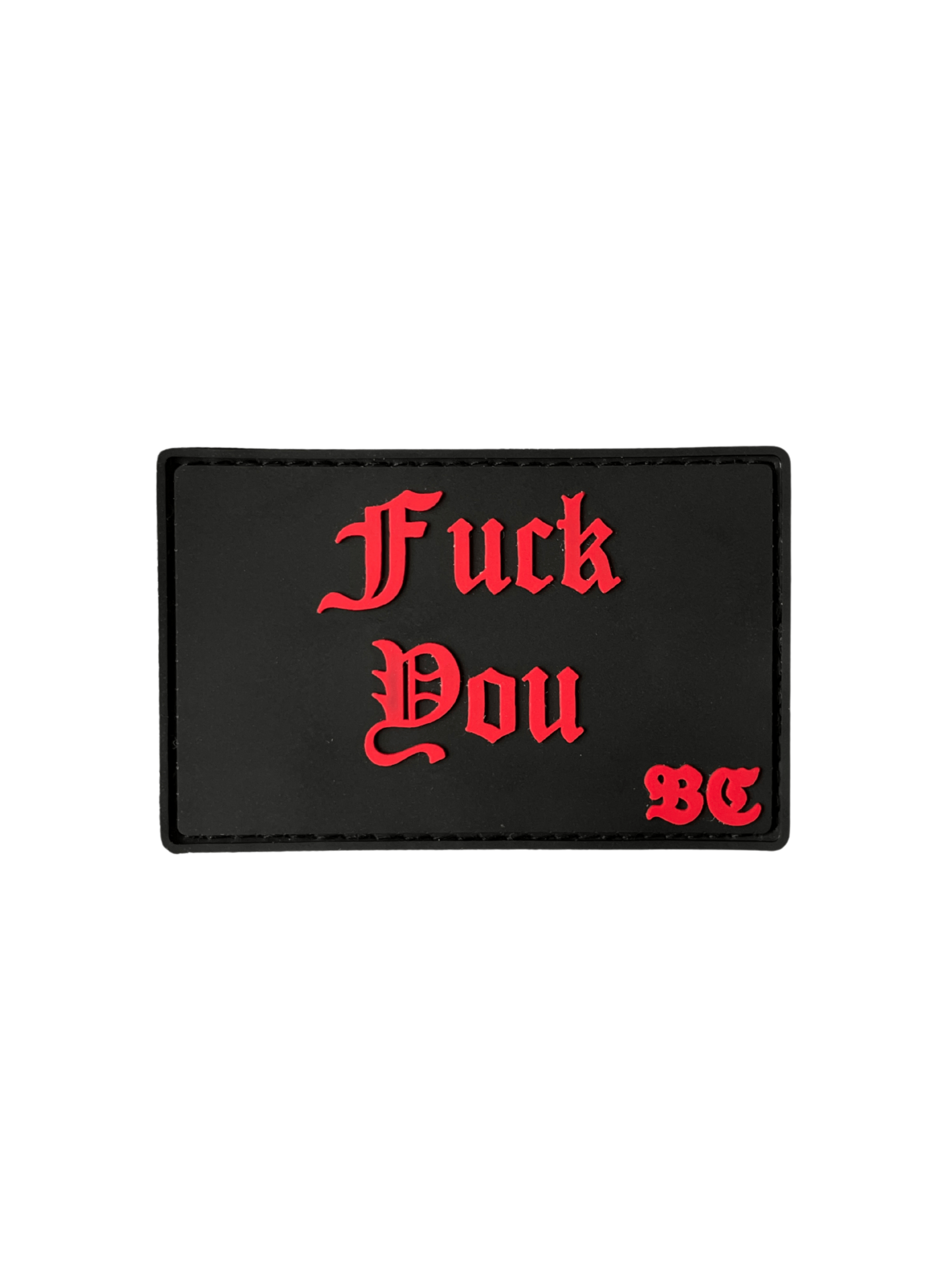 PVC patch "FUCK YOU" red