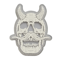PVC patch «LSC 3.0 Skull with Mustache» white