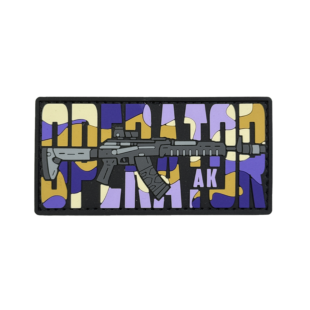 PVC patch «OPERATOR AK» purple camo