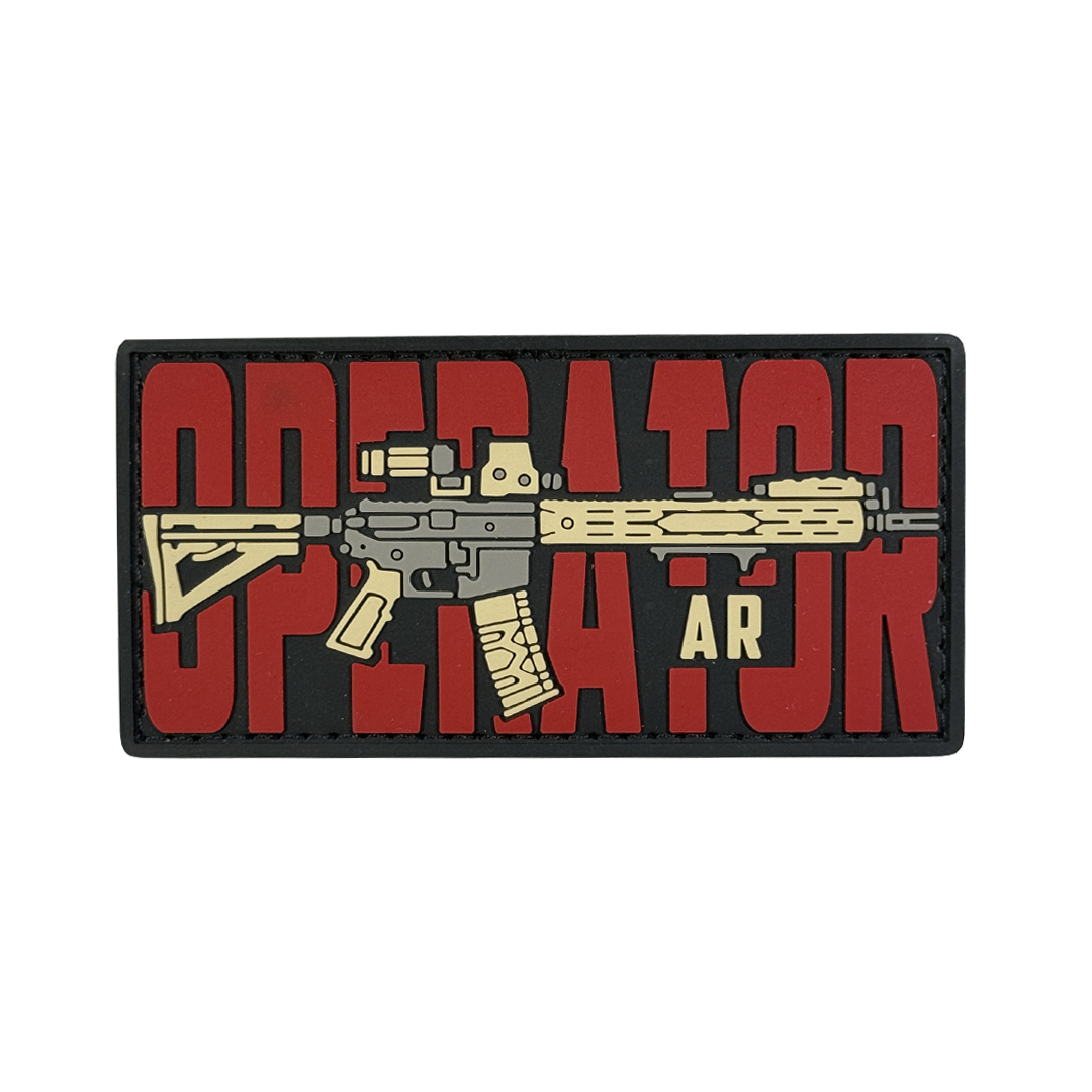 PVC patch «OPERATOR AR» red