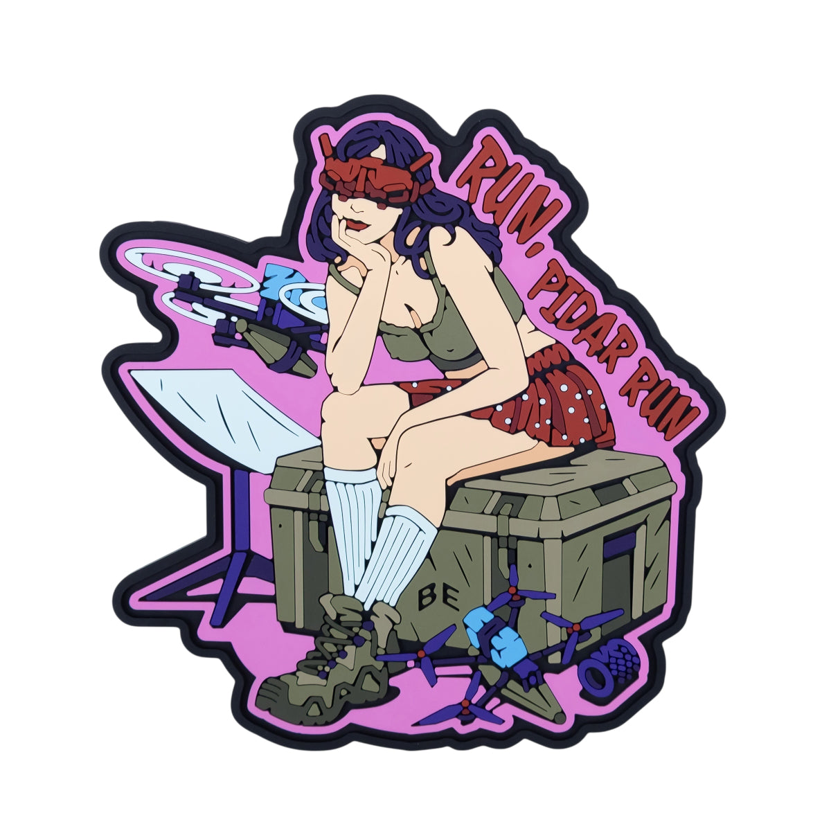 PVC patch «RUN PIDAR RUN BE»