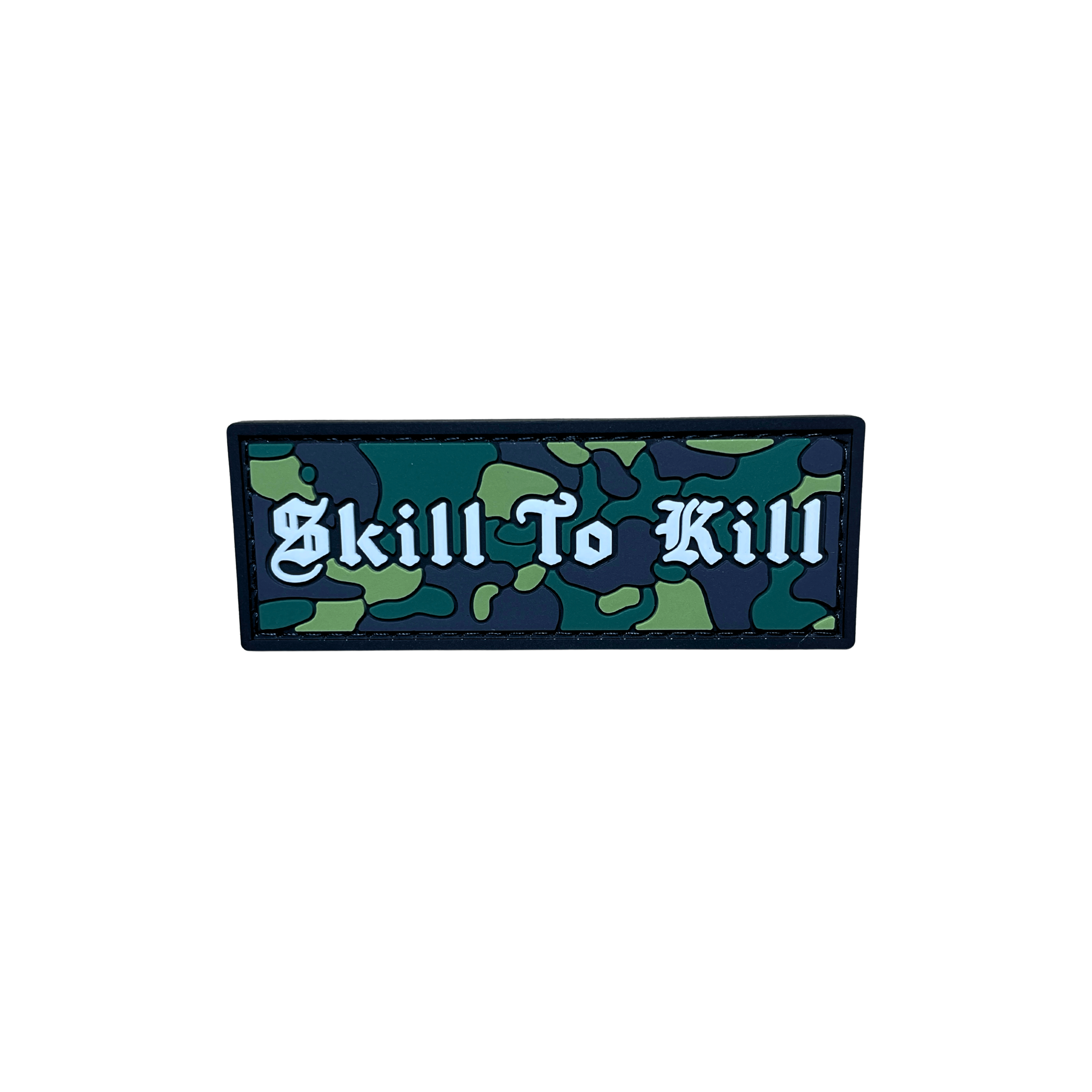PVC patch "SKILL TO KILL" mini green