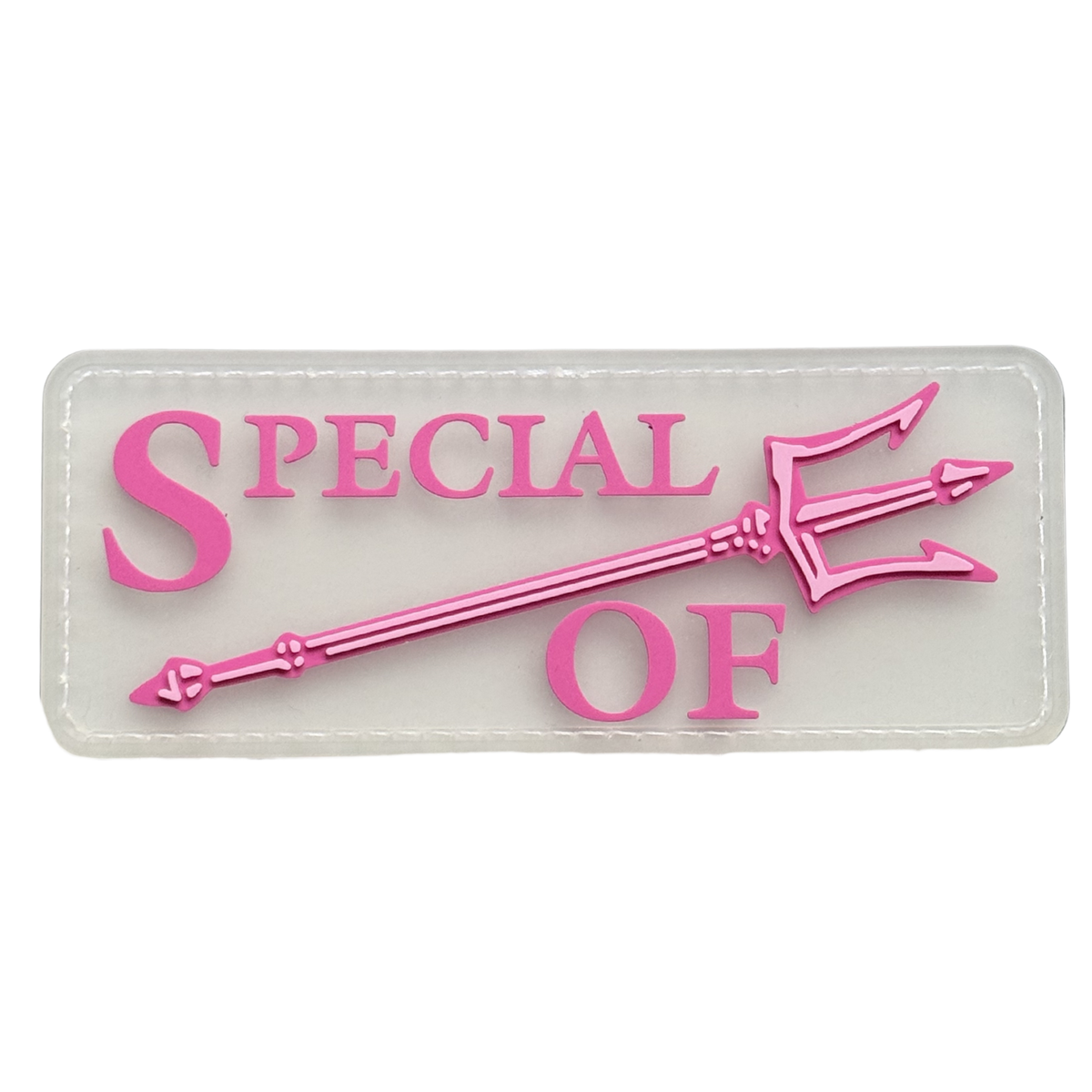 PVC patch «SPECIAL OF» white-pink