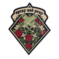 PVC patch "SPRAY AND PRAY" rhombus