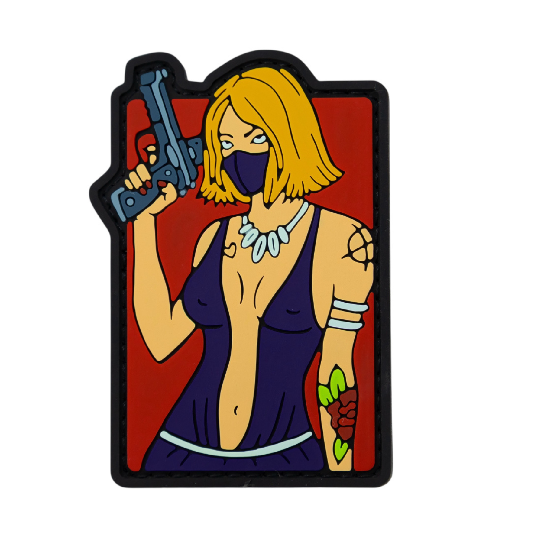 PVC patch "TACTICAL GIRL" red NEW