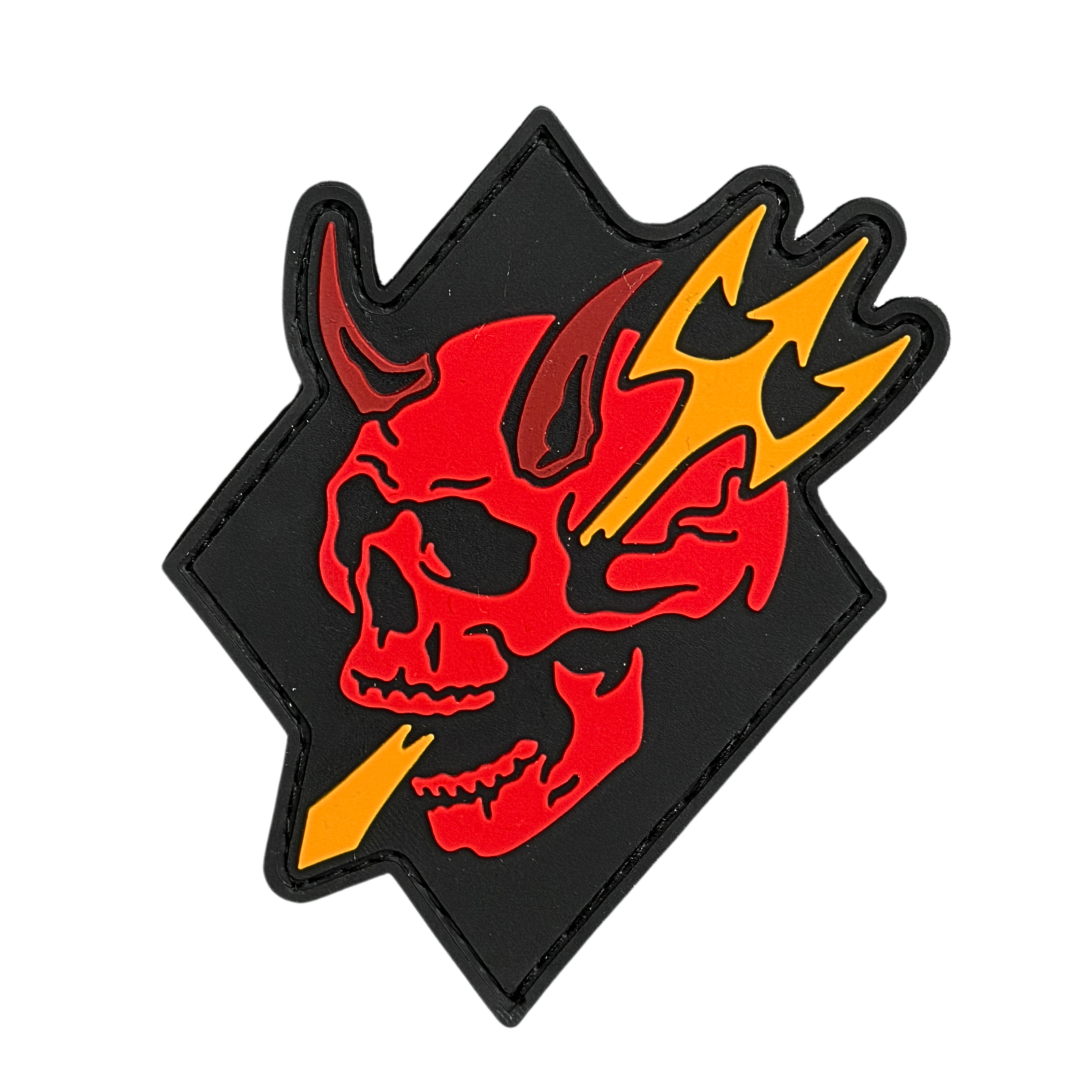 PVC patch «TRIDENT SEA» red