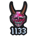 Embroidered patch «DEVIL 1133» pink